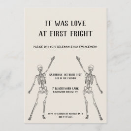 Happy Skeleton Engagement Party Invitation Inbjudningar