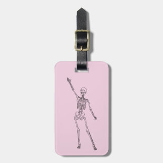 Happy Skeleton Personalized Bagagebricka