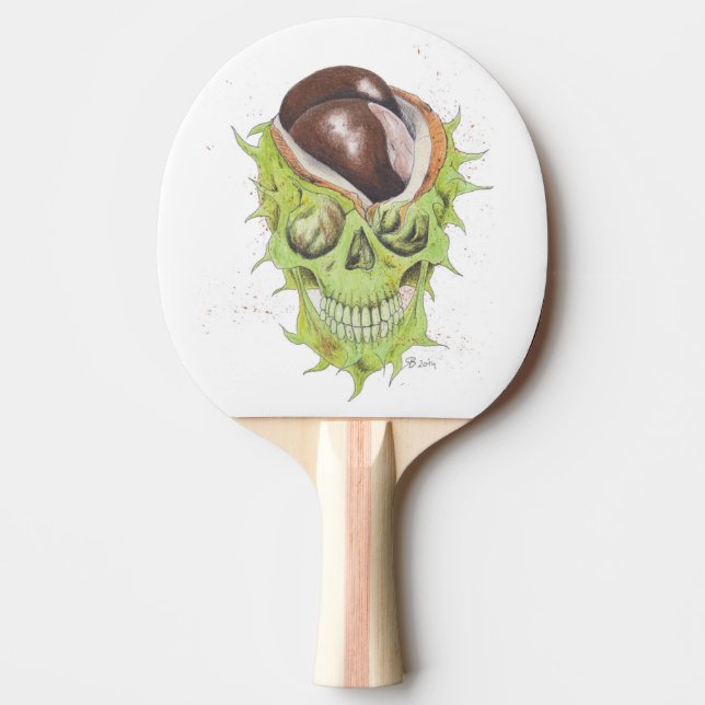 happy skull Kastanie Pingisracket (Framsidan)