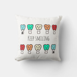 "Happy Smile" Tooth Pillow - tandläkar kudde-cover Kudde