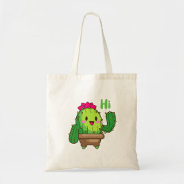 Happy Smiling Cactus Kawai Tote Bag Tygkasse
