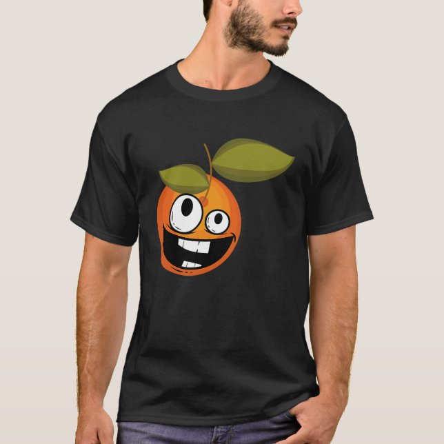 Happy smiling orange t shirt (Framsida)