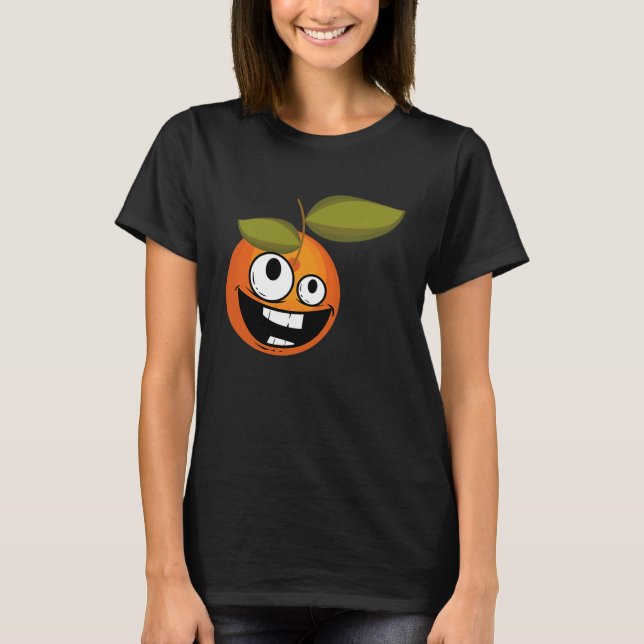 Happy smiling orange t shirt (Framsida)
