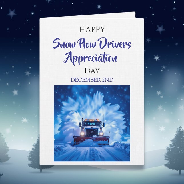 Happy Snow Plow Drivers Appreciation Day | Dec 2nd Kort (Skapare uppladdad)