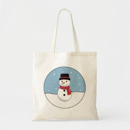 Happy Snowman Christmas Holiday Tygkasse