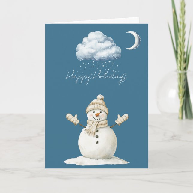 Happy Snowman Christmas Kort (Framsida)