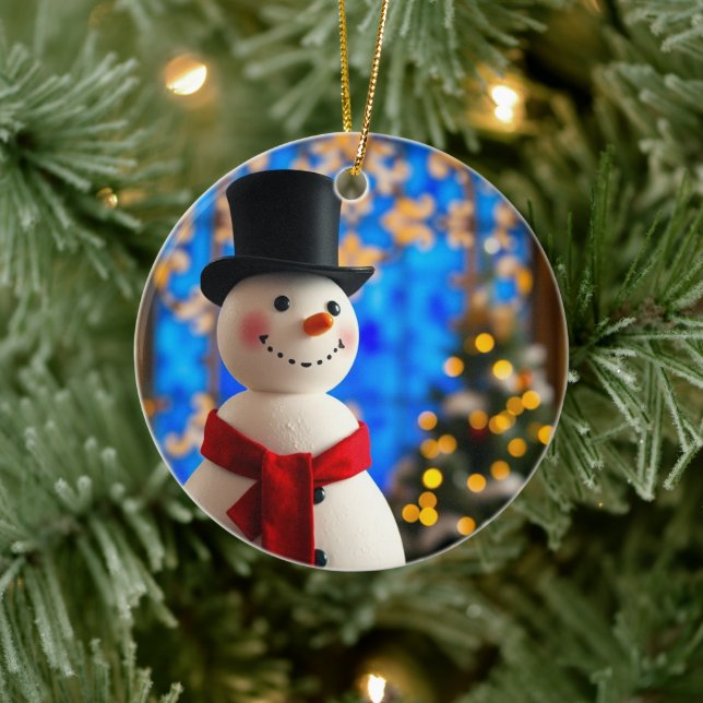 Happy Snowman Christmas Ornament  (Träd)