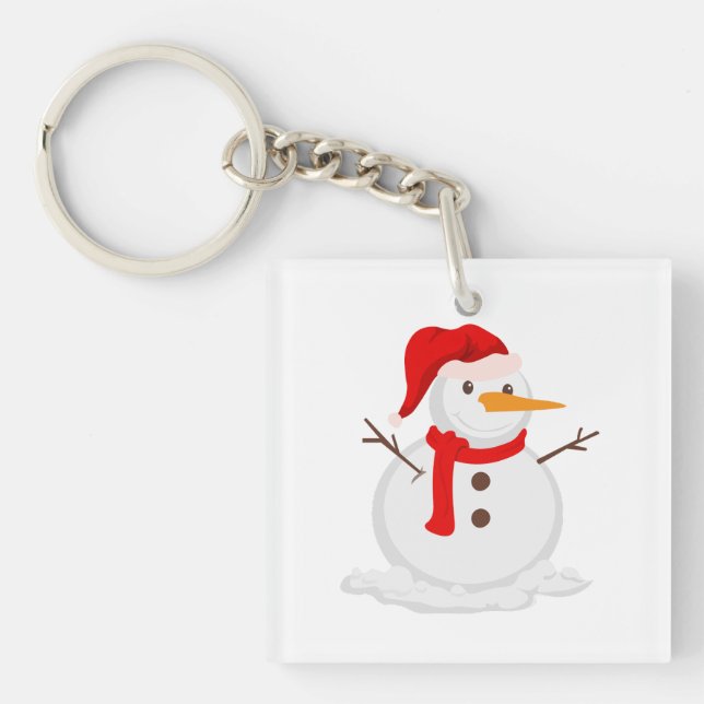 Happy Snowman in a Santa Hat (Framsidan)