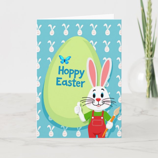 Happy Spring Rabbit Art Card Kort (Framsida)