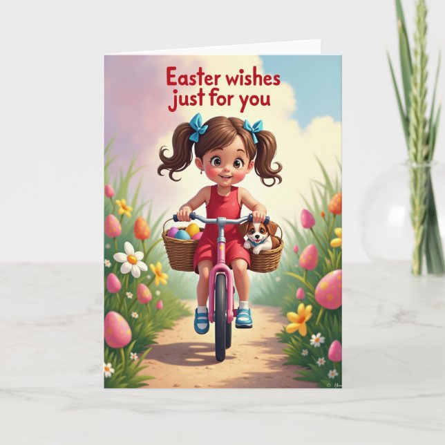 Happy Spring Ride Greeting Card Kort (Framsida)