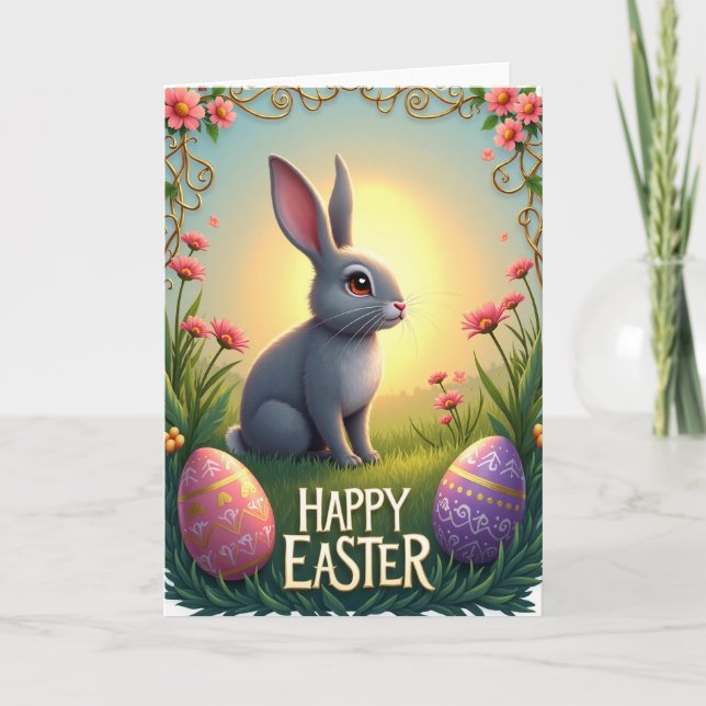 Happy Springtime Animal Card Kort (Framsida)
