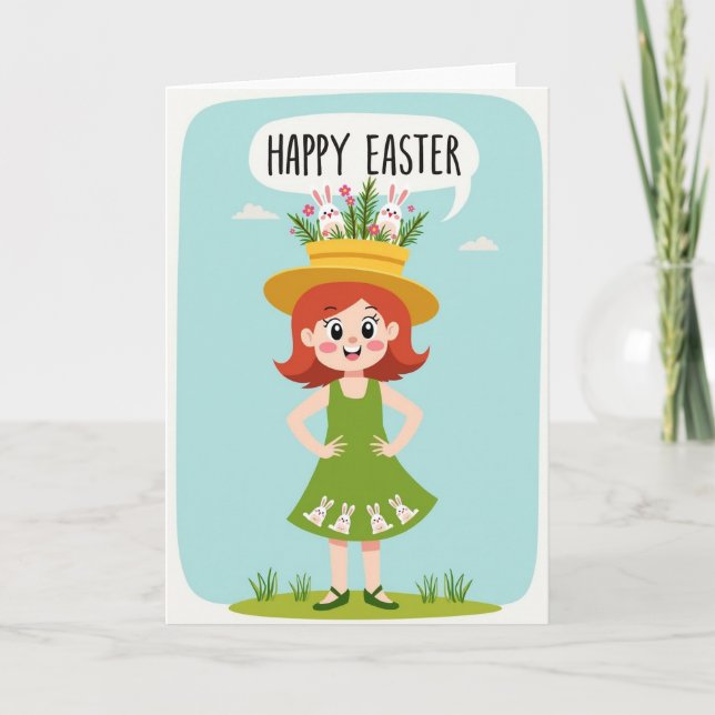 Happy Springtime Wishes Card Kort (Framsida)