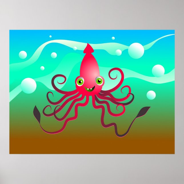 Happy Squid Poster (Framsidan)