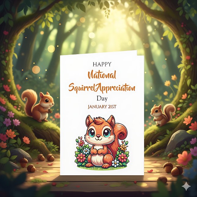 Happy Squirrel Appreciation Day | January 21st Kort (Skapare uppladdad)