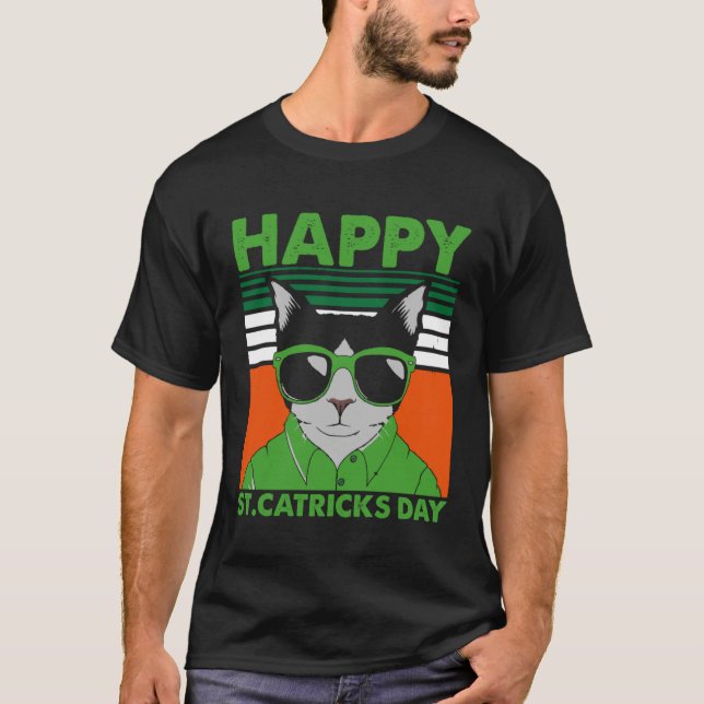 Happy St Catricks Day Cat Humor St Patricku2019s D T Shirt (Framsida)