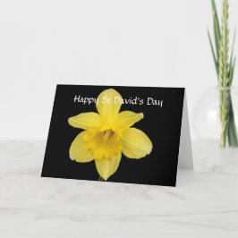  Happy St David's Day Yellow Daffodil Kort