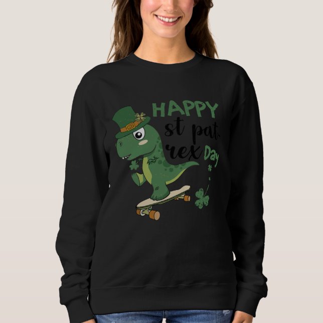 Happy St Pat Rex Day St Patricks Dinosaur Toddler  T Shirt (Framsida)