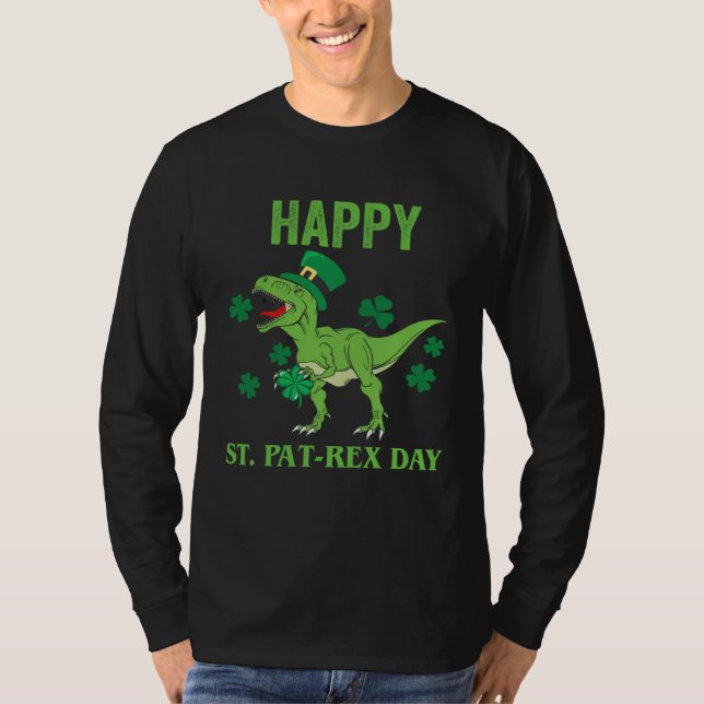 Happy St Pat Rex Day St Patricks Dinosaur Toddler  T Shirt (Framsida)