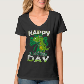 Happy St Pat Rex St Patrick's Day Cute Dinosaur Ki T Shirt