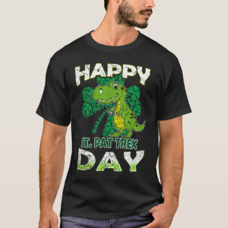 Happy St Pat Rex St Patrick's Day Cute Dinosaur Ki T Shirt
