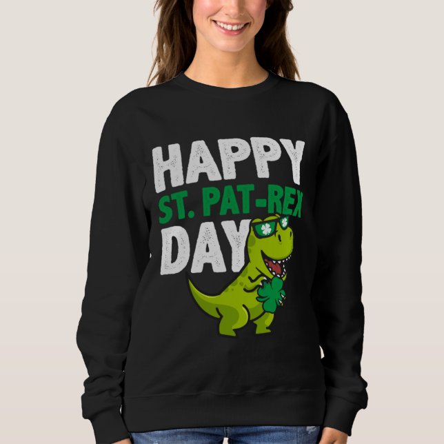 Happy St Pat Rex St Patricks Day Dinosaur Lucky Sh T Shirt (Framsida)