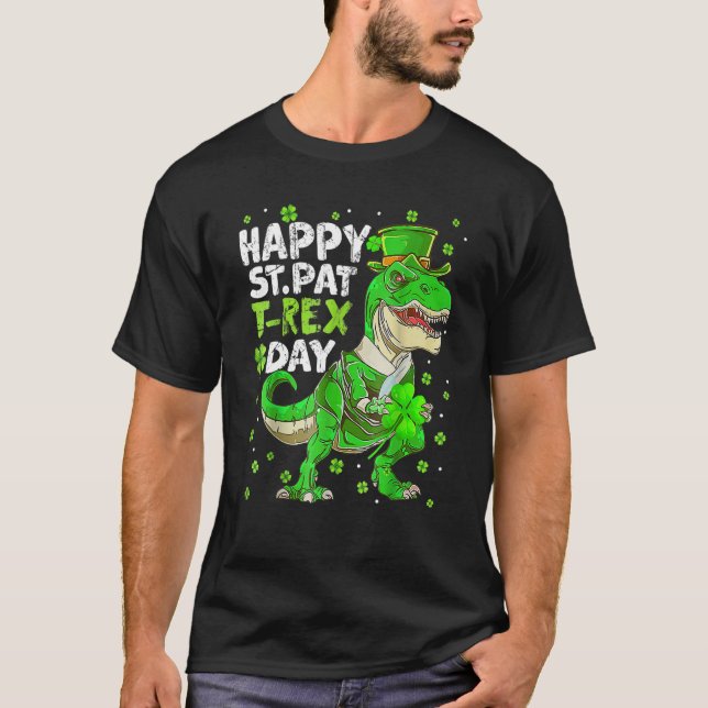 Happy St Pat Trex Day Dinosaur St Patricks Day Tod T Shirt (Framsida)