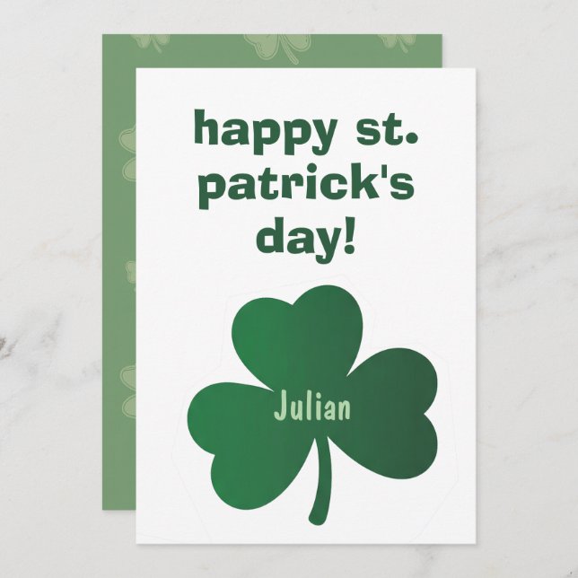 Happy St. Patrick’s Day Classic Irish Celebratio Julkort (Fram/baksida)