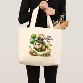 Happy St. Patrick’s Day Fish Tote Bag Jumbo Tygkasse