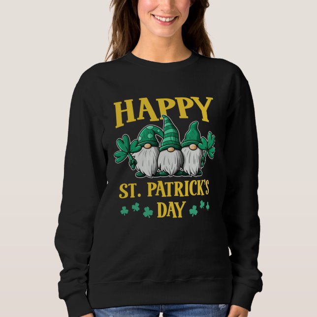 Happy St Patrick s Day Three Gnomes Truck St Patri T Shirt (Framsida)