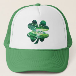 Happy St Patricks Day 4 leaf clover Irish Pride Keps
