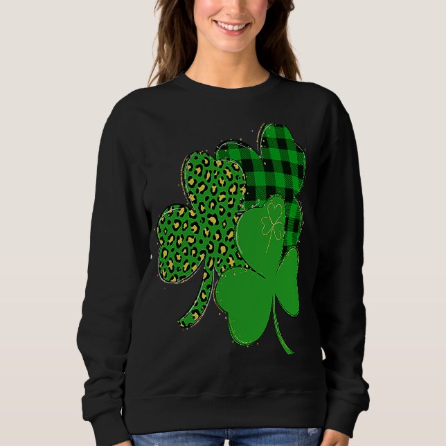 Happy St Patrick's Day  C Lucky Shamrock Irish T Shirt (Framsida)