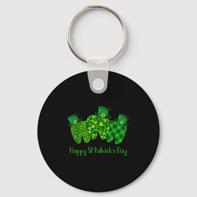 Happy St Patrick's Day Dental Istant Tooth Irish G Nyckelring (Framsida)