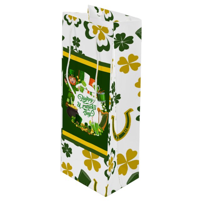 Happy St. Patrick's Day Gift Bag (Framsidan Vinklad)