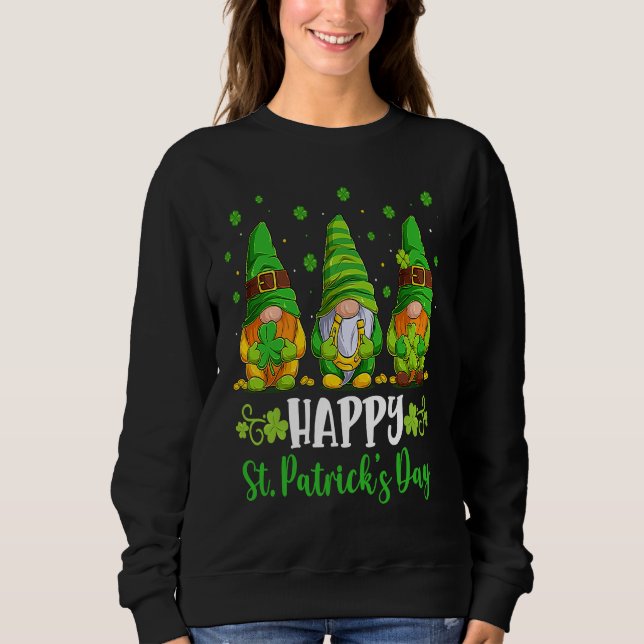 Happy St Patricks day gnomes Shamrock Lucky boys g T Shirt (Framsida)