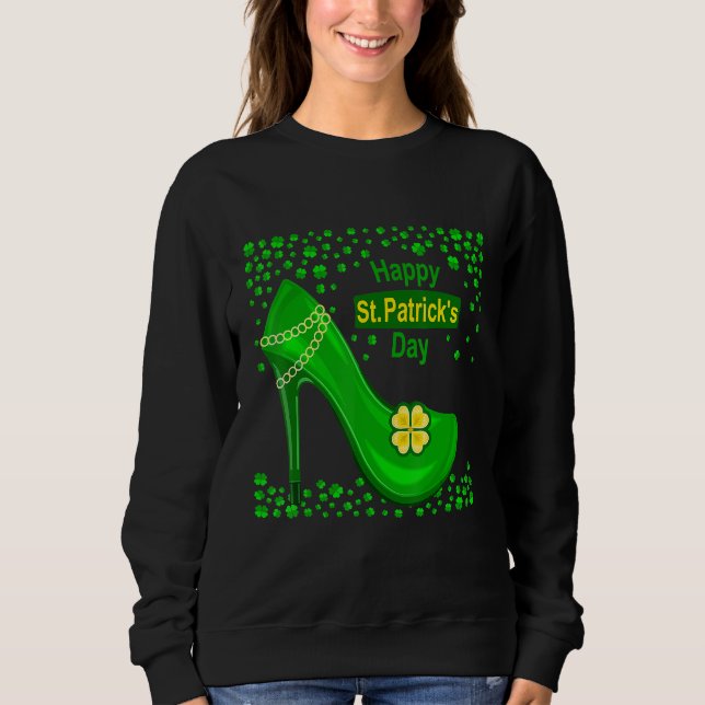 Happy St Patrick's Day Go Lucky Irish Shamrock Gif T Shirt (Framsida)