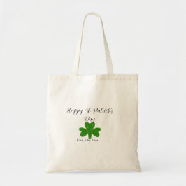 Happy St. Patrick's day green shamrock name  Tygkasse