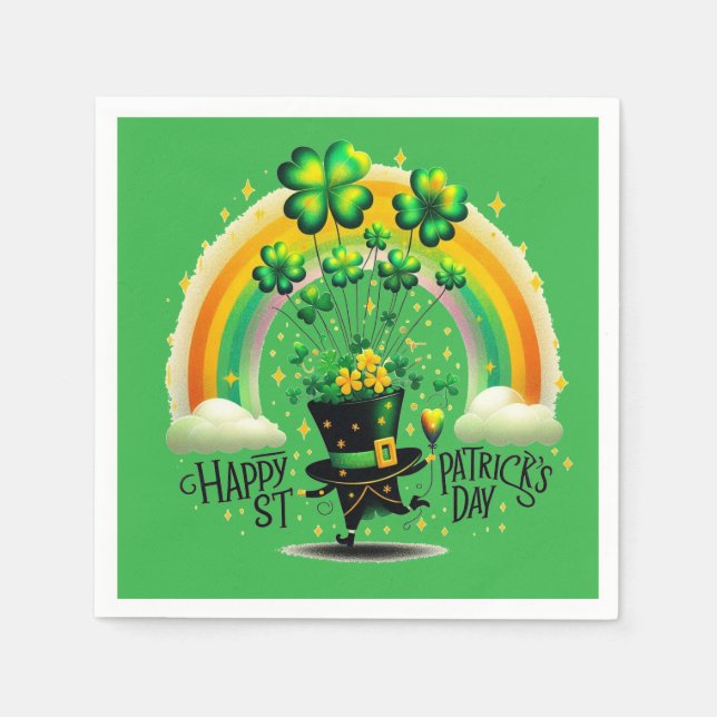 Happy St. Patrick's Day Napkin Pappersservett (Framsidan)