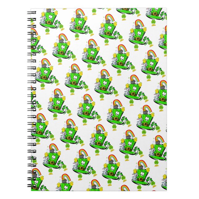 Happy St. Patrick's Day Rabbit Notebook Anteckningsbok (Framsidan)