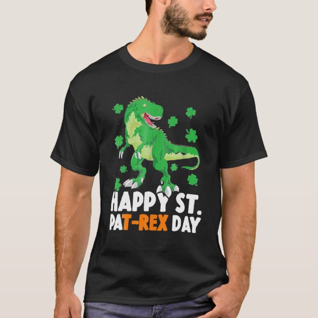 Happy St. REX Day Penguin Cute Funny Saurus 2022 T Shirt (Framsida)