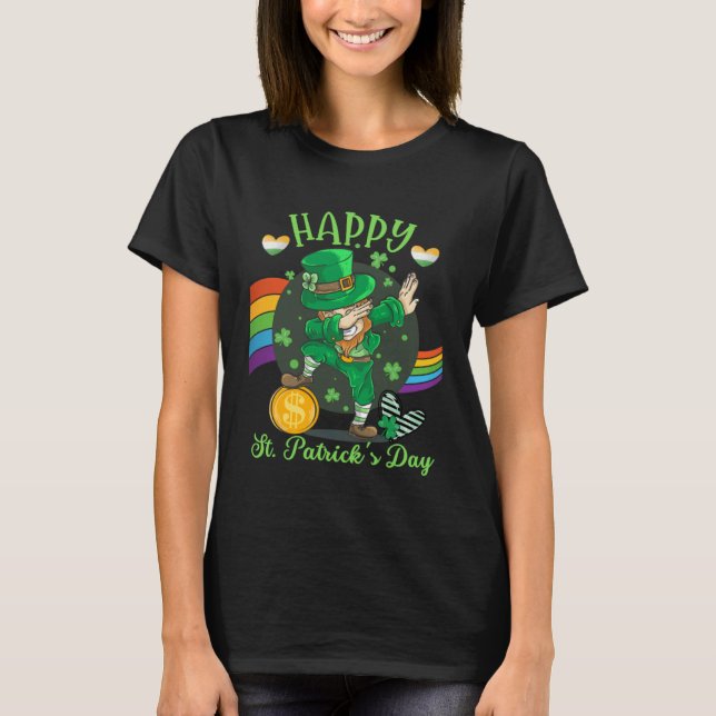 Happy St Saint Patrick s Day  Irish Leprechaun Dap T Shirt (Framsida)