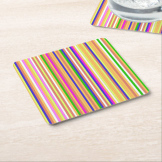 Happy Stripes Underlägg Papper Kvadrat