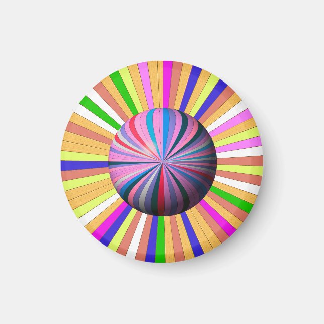 Happy Stripes with Center Sphere Magnet (Framsidan)