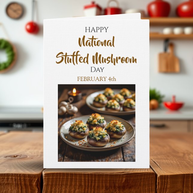 Happy Stuffed Mushroom Day  | February 4th Kort (Skapare uppladdad)