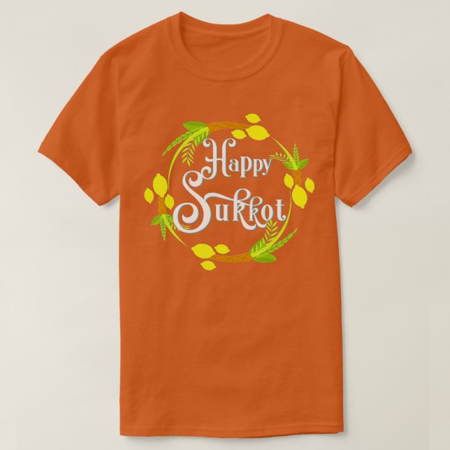 Happy Sukkot Holiday Jewish s Sukkah For Children  T Shirt (Design framsida)
