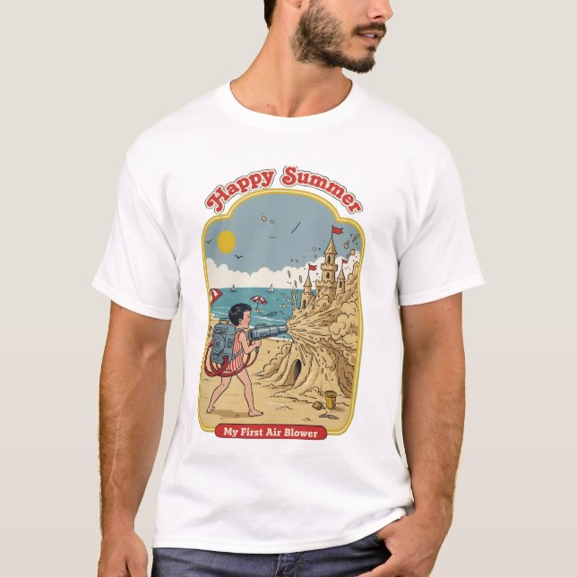 Happy summer Men's Basic T-Shirt (Framsida)
