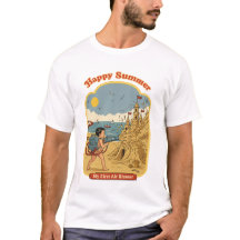 Happy Summer: My First Air BlowMen's Basic T-Shirt