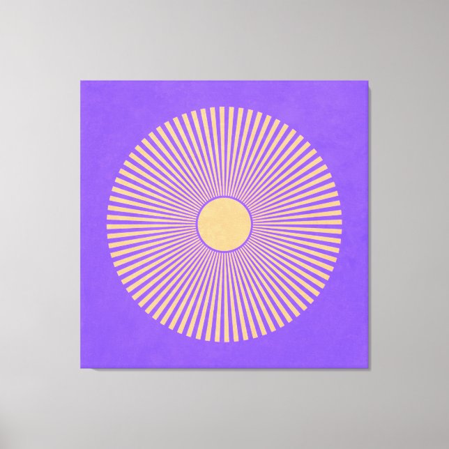 Happy Sunburst Stretched Canvas Print (Framsida)