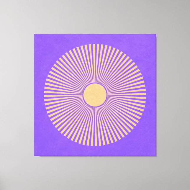 Happy Sunburst Stretched Canvas Print (Framsida)
