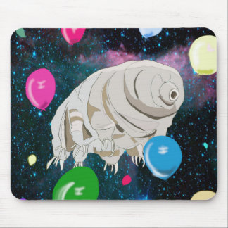 Happy Tardigrade floating through Space & balloons Musmatta