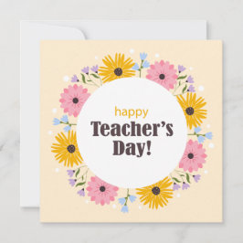 Happy Teacher's Day Wild Flowers Julkort